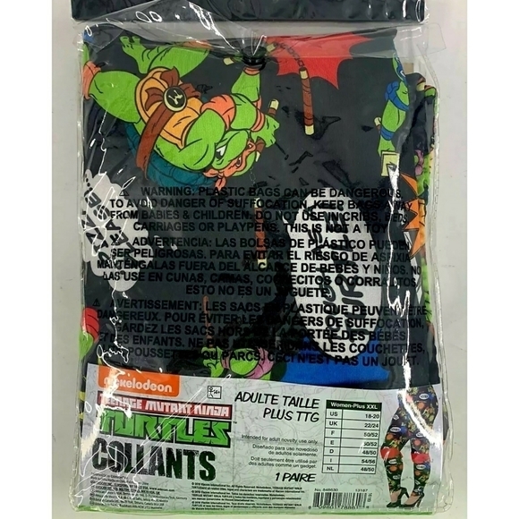 Nickelodeon Ninja Turtle Plus Size Leggings Woman's Plus Size 18-20 Halloween - Picture 2 of 6